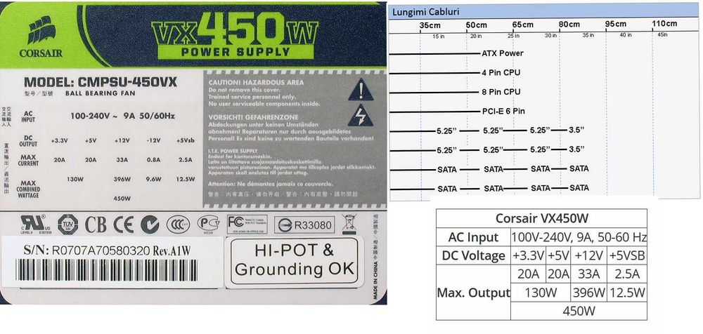 Sursa Corsair VX450W