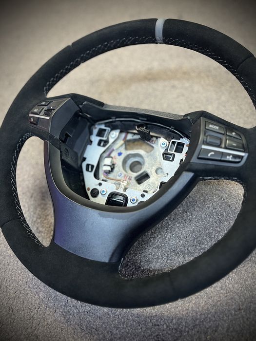 Volan piele Nappa Alcantara inel Bmw Seria 5 F10 F11 F07 F01 2010-2016
