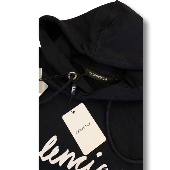 Hanorac/Hoodie/Bluza Balenciaga Printed scripted Blue