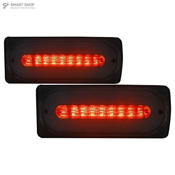 Stopuri Full LED Fumurii cu Bandouri Laterale Negre Mercedes W463 G-Cl