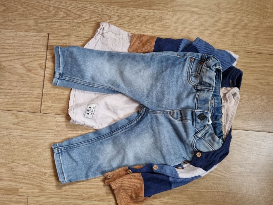 Set copi haine,blug,cămașă si jerseu,mărime 9-12 luni