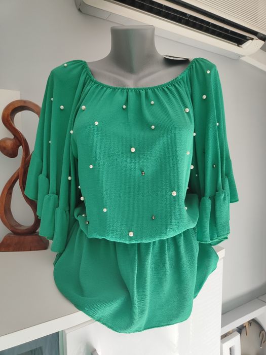 Нова дамска блуза с перли