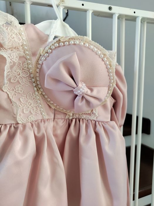 Rochiță roz pudra pentru eveniment 12-18 luni