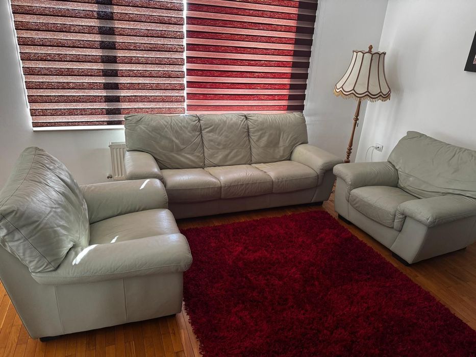 Set Canapea si fotolii piele naturala