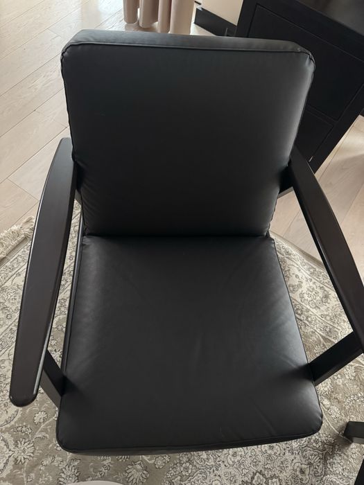 Fotoliu Ikea Ekenaset Lemn Piele