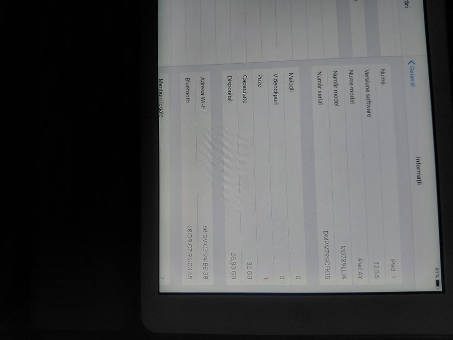 iPAD 32 GB stare foarte bună - adus din SUA