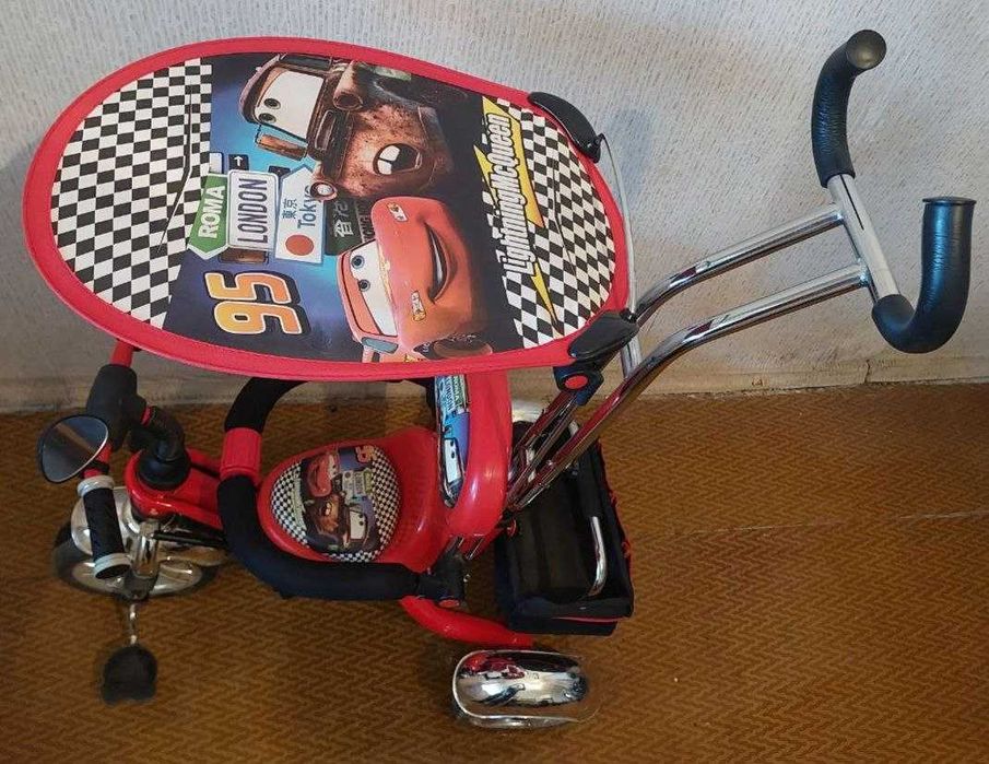 Детский велосипед с ручкой для управления б/у