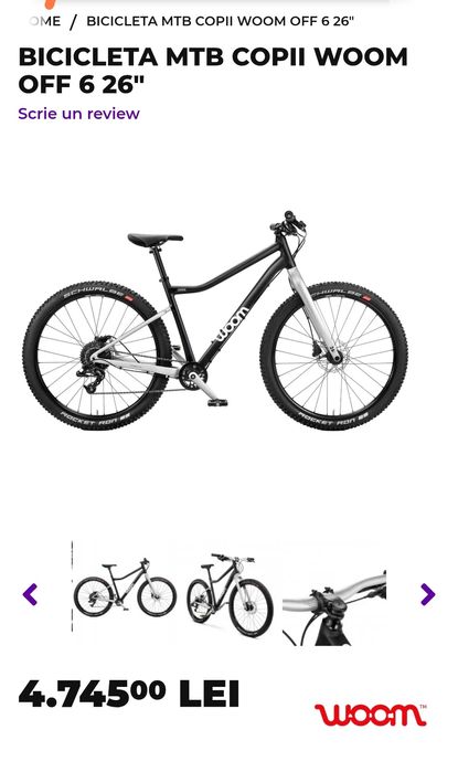 Bicicletă copii Woom 6 OFF