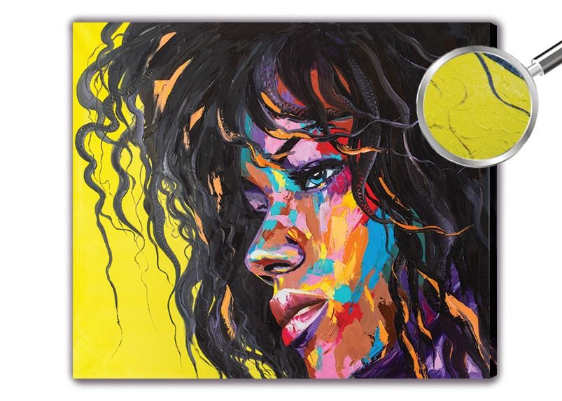 Абстрактно Лице картини с ръчно нанесен релеф