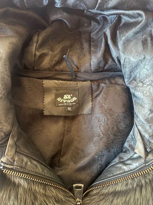 Кожено палто с естествена кожа и косъм