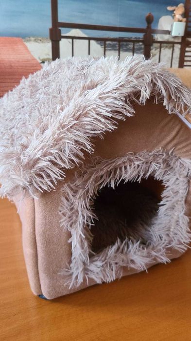 Casuta pat animale de companie / culcus caini si pisici LARGE noua