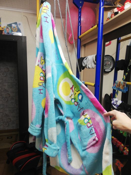 Мохровый детский халат