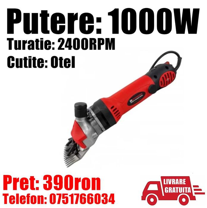 Masina Aparat Tuns Oi Capre Caini  Profesionala Electrica 1000W TM