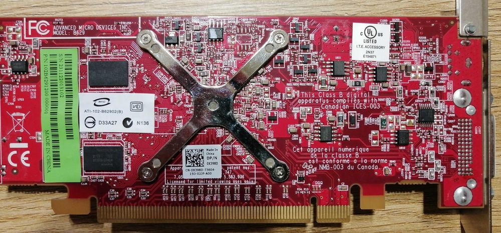 ATI Radeon 109-b62941-00 Video Graphics Card DVI PCIe 256mb
