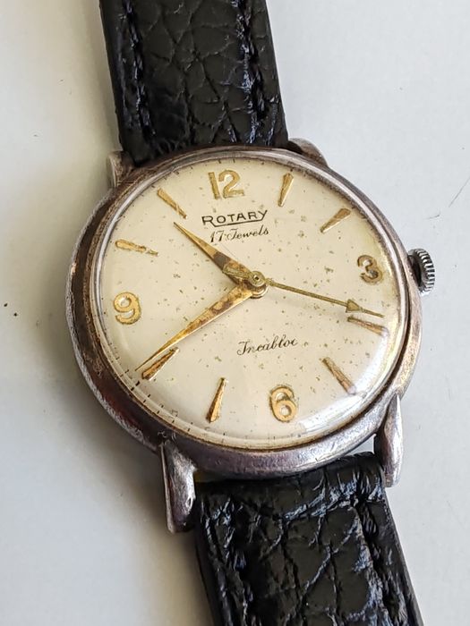 Ceas Rotary Argint Mecanic Funcționează excelent!