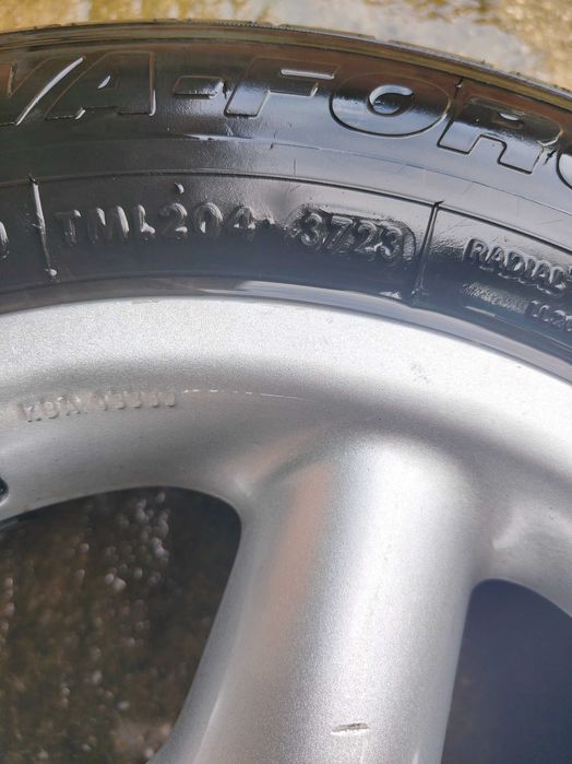 Jante Aliaj Platin 5x112 R15 + cauciucuri vara VW SEAT SKODA AUDI