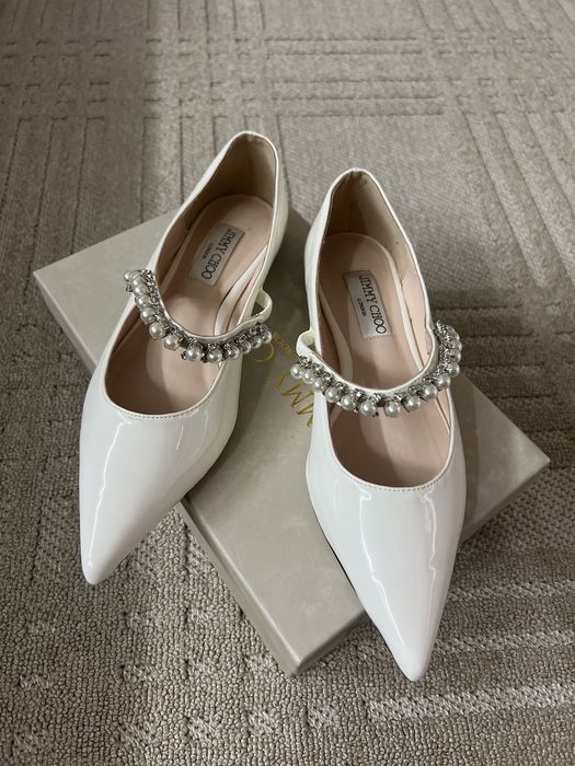 Балетки кожанные лакированные