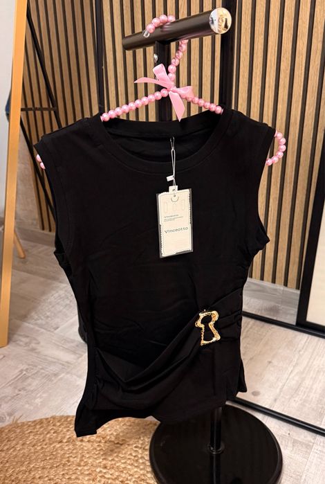Stoc tricou dama alb si negru