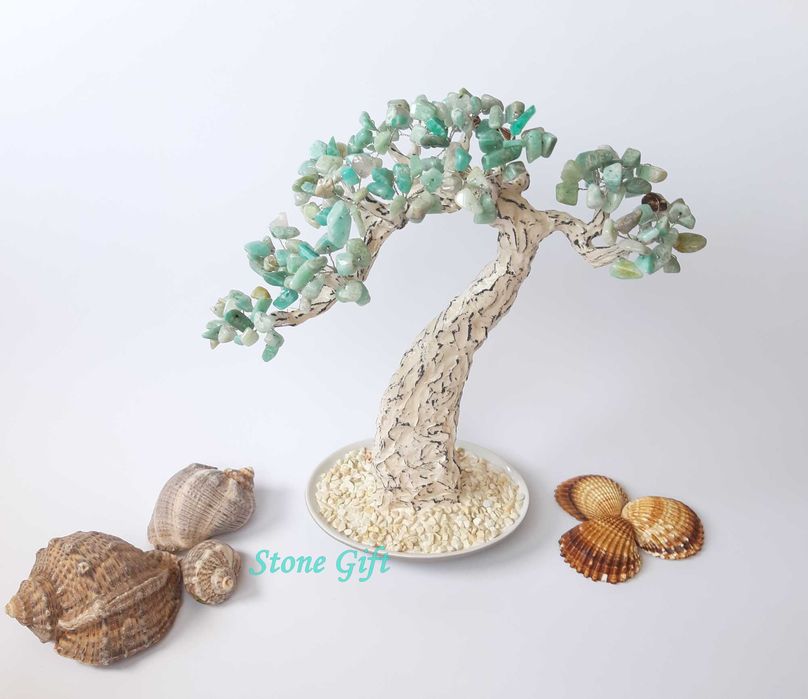 Дръвче Амазонит, Подарък Приятел, Кръщене, Подарък Кръстници, Класна