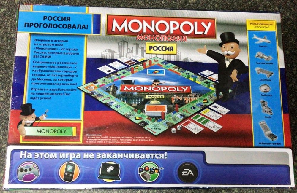 Настольная игра Монополия с городами России