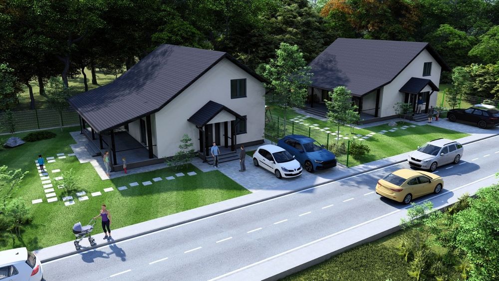 Casa cu terasa interioara și exterioara