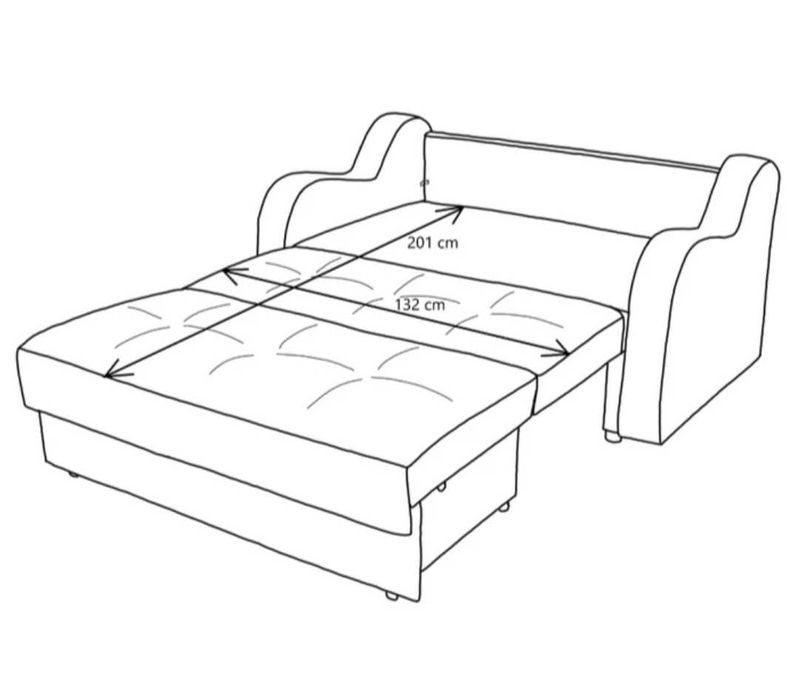 Canapea extensibilă, 2 locuri, cu ladă de depozitare