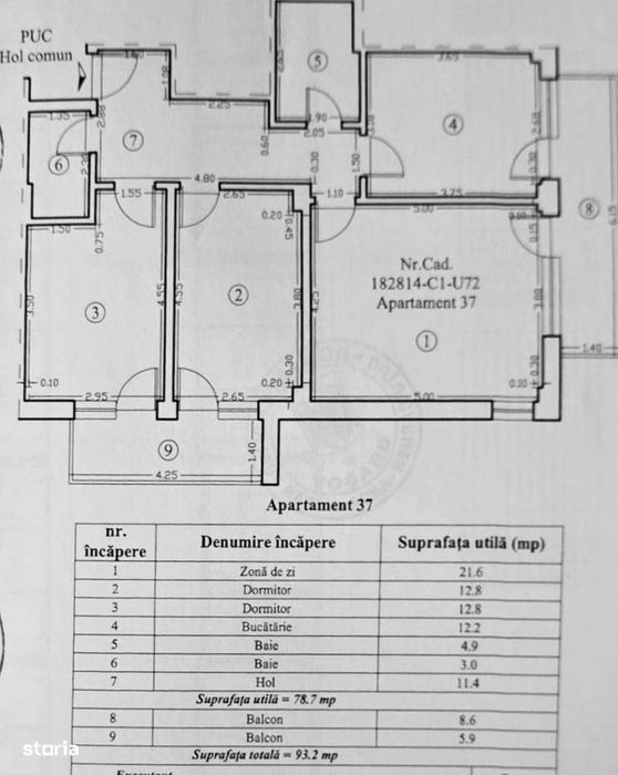Apartament 3 camere | Ozone Residence | 78,7mp | Parcare | Boxă 7,48mp