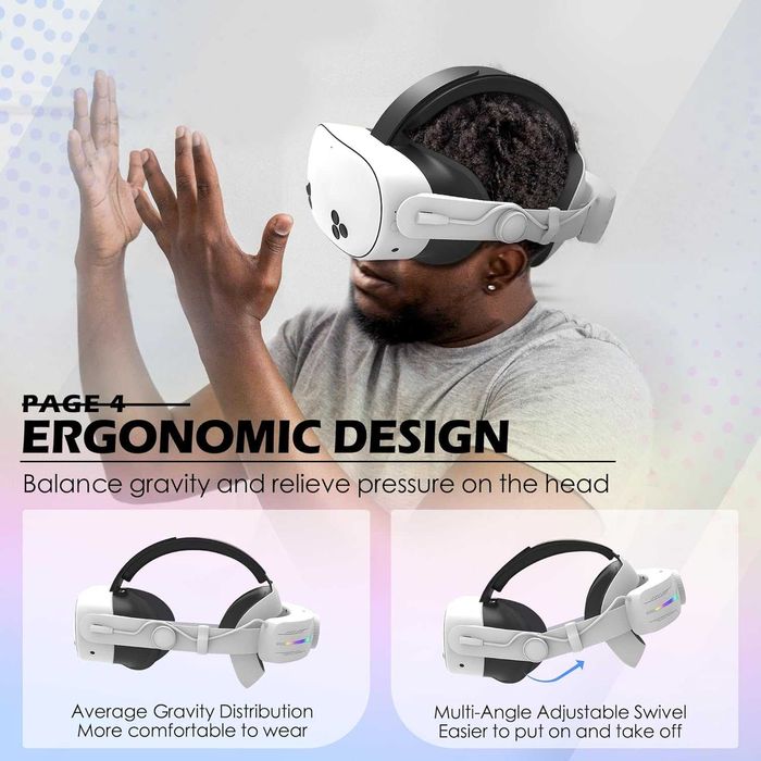 NEWZEROL 12000mah каишка за глава с батерия за Quest 3S,9V 2A PD, бяла