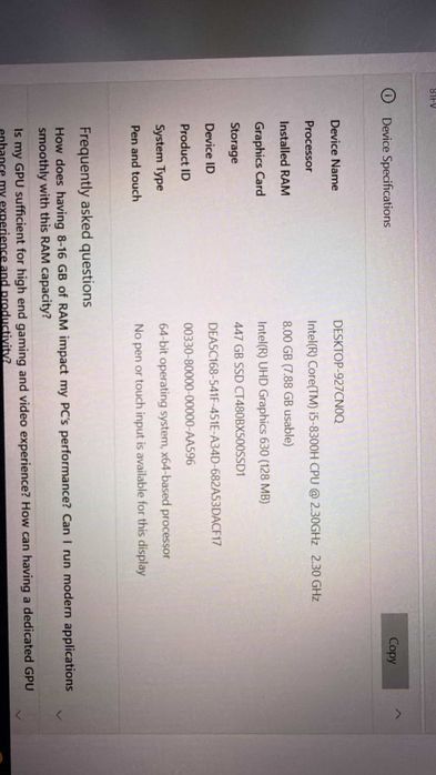 Laptop lenovo legion Y530