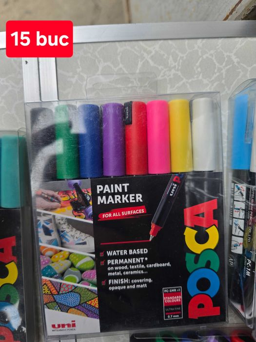 Carioci Acrilic POSCA original, sigilate, SUPER oferta