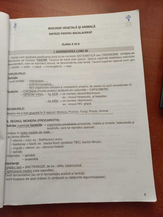 Culegere de BAC, biologie, materie 9-10, Niculina Badiu