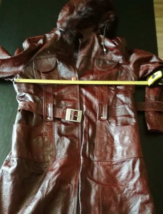 Jacheta din piele bordo