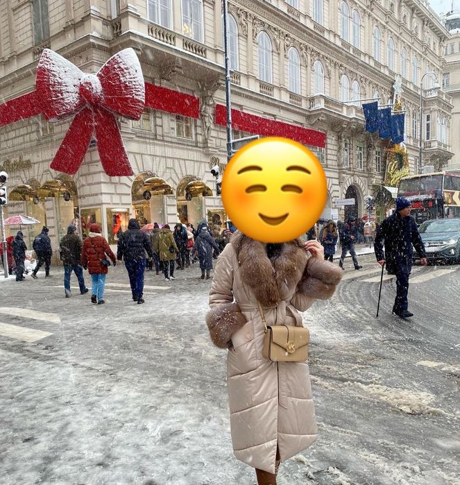 Geaca cu blană naturală de vulpe