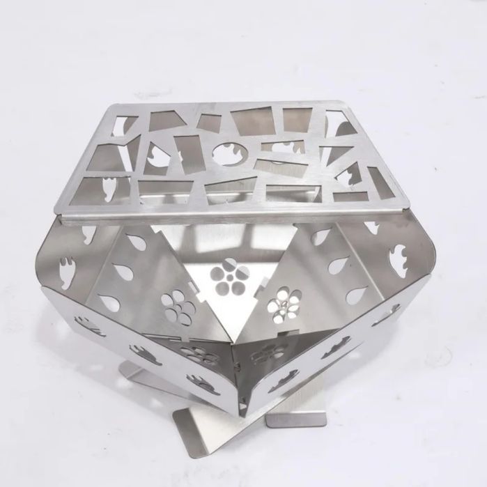 Складной походный мангал-очаг из нержавеющей стали