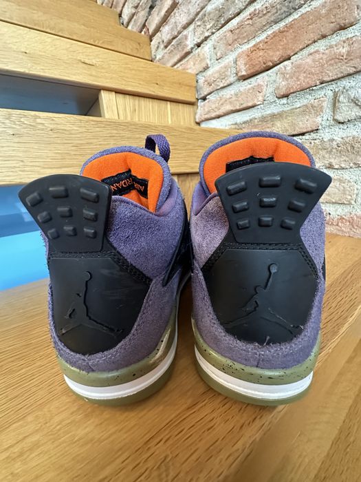 Jordan 4 retro естествен велур лилави