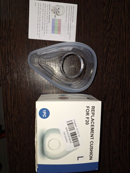 Masca CPAP ResMed AirFit F20, silicon transparent, marime mare/medie