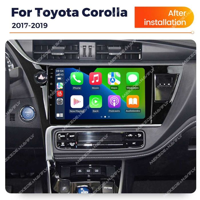 NAVIGATIE ANDROID 14 Toyota COROLLA 2017 - 2019 1/8 Gb CarPlay +CAMERA