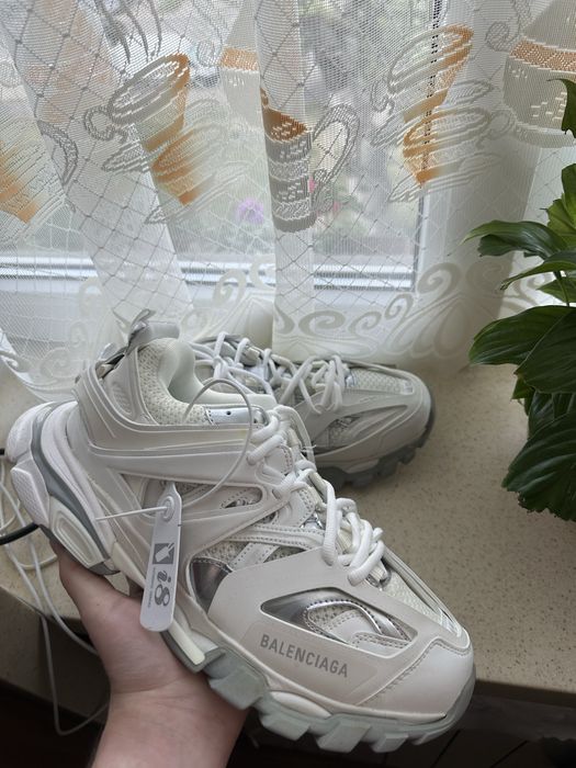 balenciaga track argintiu cu alb