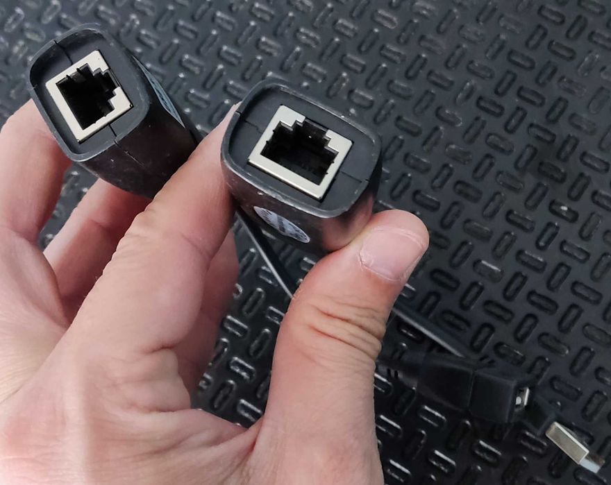 Pereche adaptoare usb -> rj45 -> USB, prelungitor USB prin RJ45