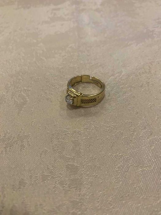 Позлатен Сребърен Пръстен с Циркон