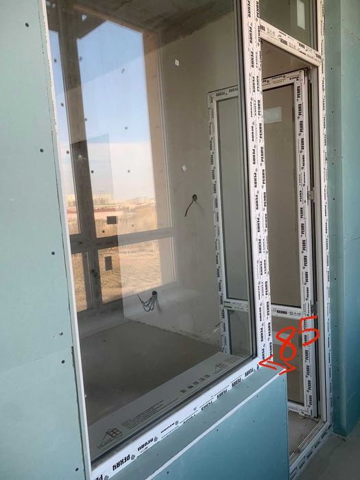 Перегородка лоджии новая