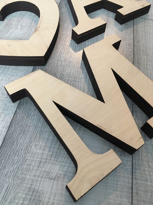 Деревянные буквы декор
