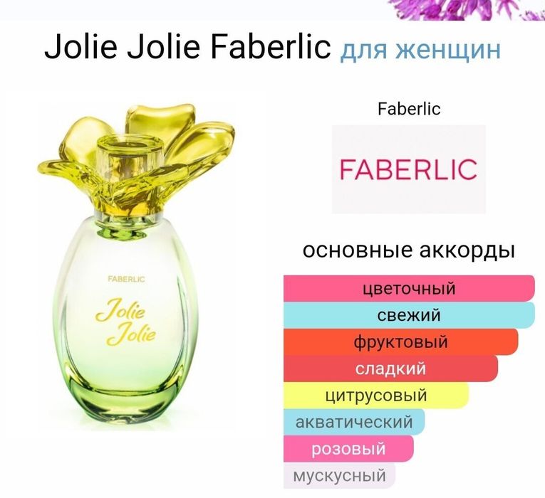 Парфюм. вода "Jolie Jolie" от  Faberlic. Полфлакона.