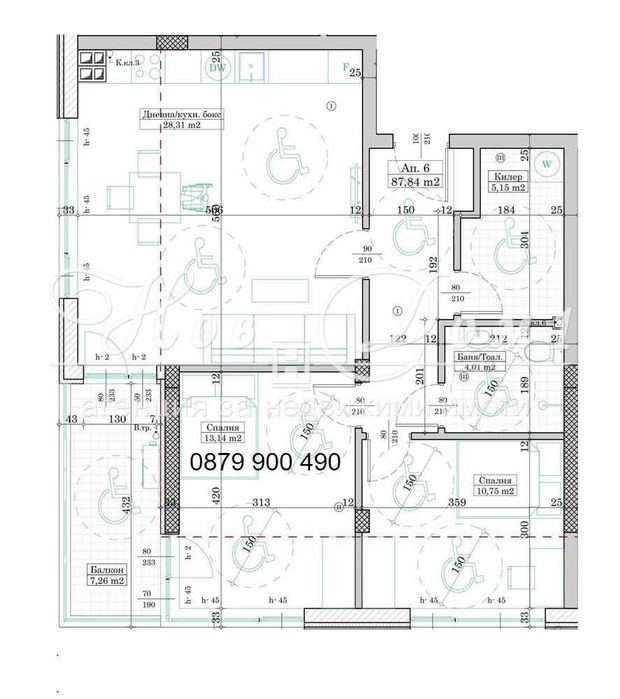 Продава се Тристаен апартамент в Варна, Левски - 102 кв.м за 1426 €/кв.м - Снимка #3