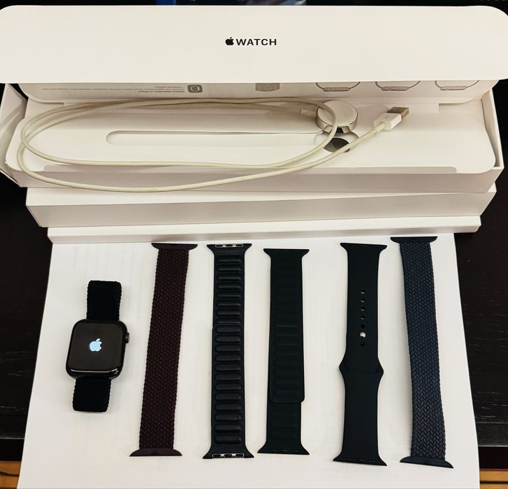Apple watch Sapphire Crystal Stainless 44mm gps cellular sim impecabil