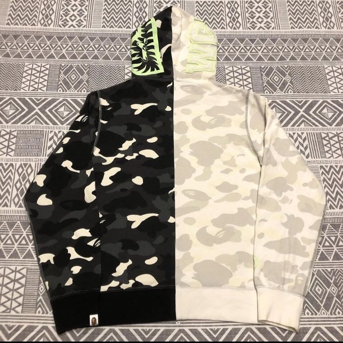 Hanorac BAPE City Camo Half Shark Full Zip