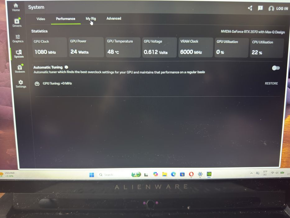 Alienware M15 R3/ I7 9750H/16GB/RTX 2070/512GB SSD