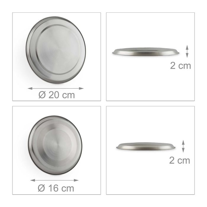 Set 4 capace protectie plita si aragaz din inox in 2 marimi 16 + 20 cm