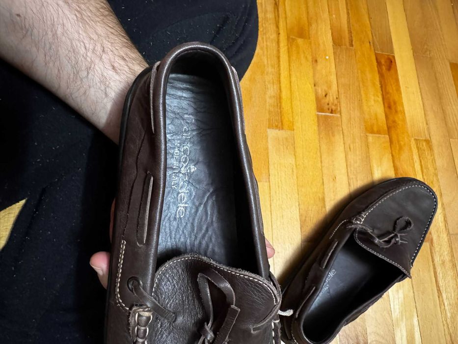 Pantofi piele/mocasini cu ciucuri, marimea 42