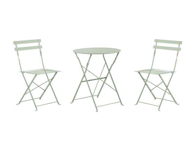 Set Bistro Flair - mobilier terasa gradina, 2 scaune masa, otel vopsit